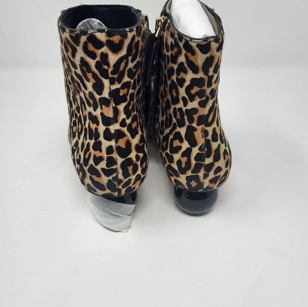 Kate Spade Sydney Leopard Print Calf Hair‎ Ankle Boots Booties 7.5 B
